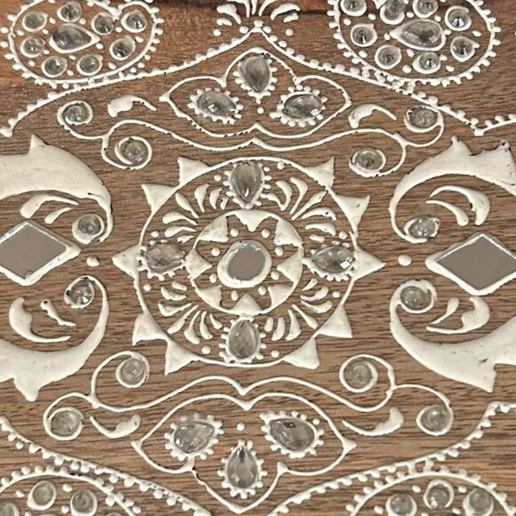 NWT Vintage Wooden Hand Carved Ornate Indian Keepsake Box - Picture 13 of 13